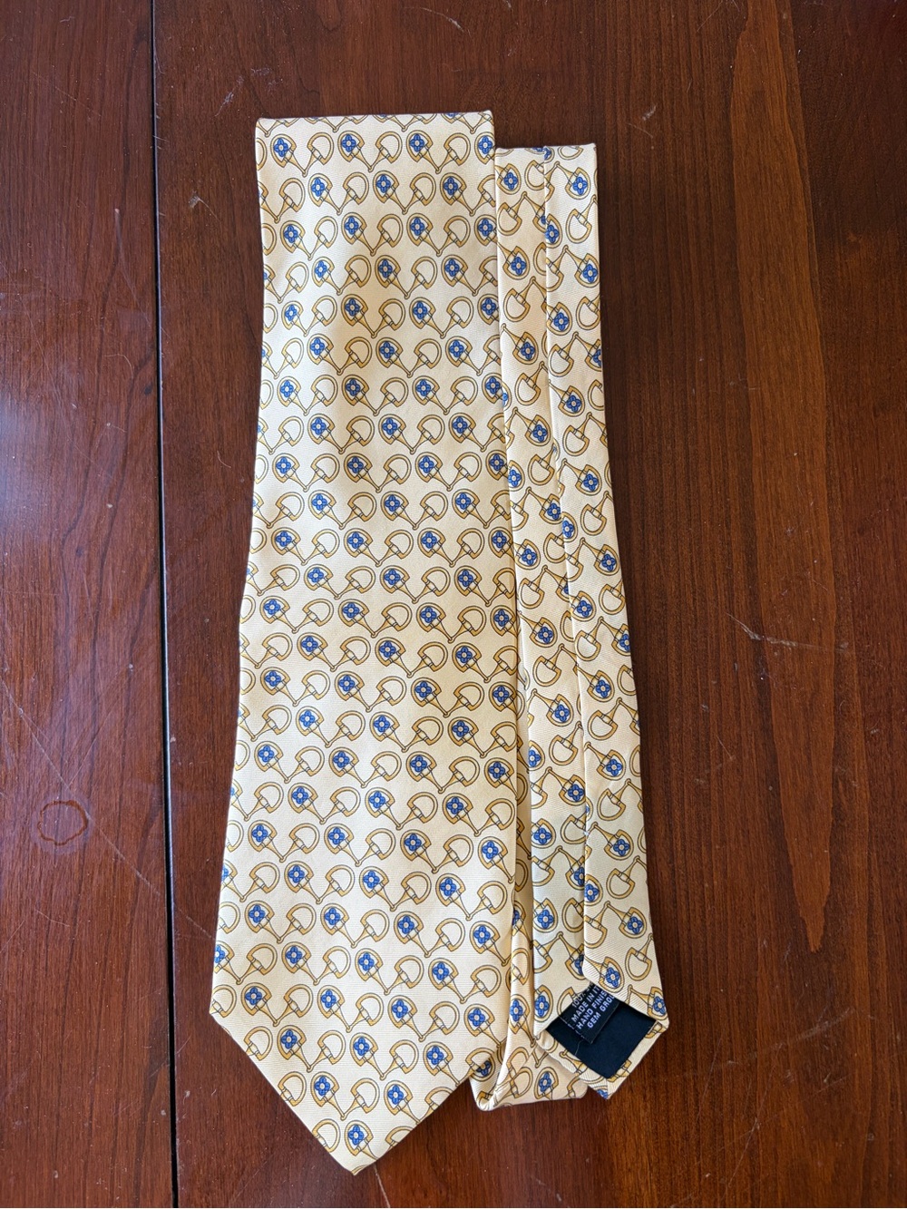 NWT Men’s Vintage Paolo Gucci Tie with Horsebit Pattern 100% Silk Made in Italy